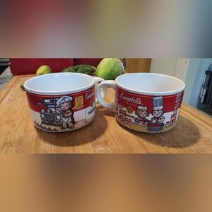 Vintage 1997 set Campbell's Soup Mug Bowl with Handles